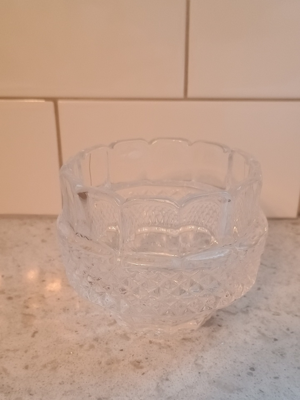 Shannon Crystal Designs Of Ireland; 24% Lead Crystal Dish Bowl- Hand Crafted